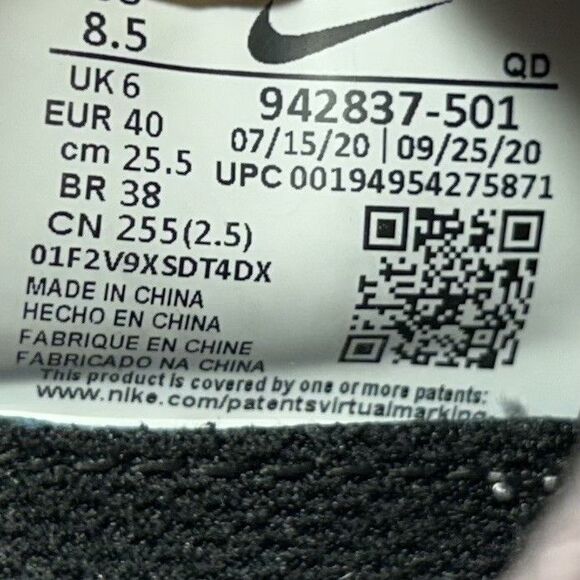 Nike Free RN 2018 942837-501 Women's Size 8.5 Pink Gold Running Shoes Used - Picture 11 of 11